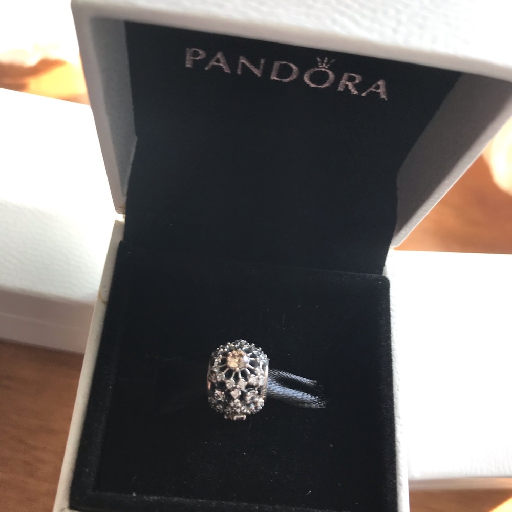 Pandora CZ Charm light yellow jewel